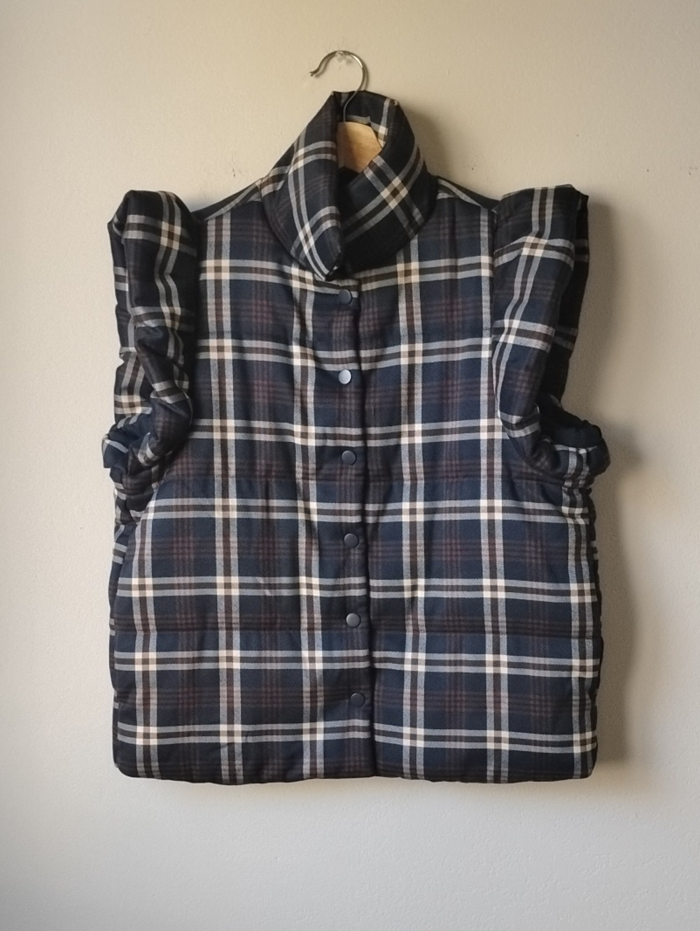 THML Women's Size S Plaid Quilted Vest
